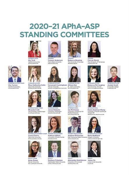 2020–21 APhA–ASP Standing Committees